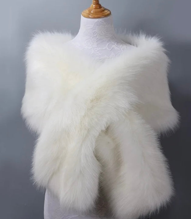 Fluffy Faux Fur Cape / Scarf | Festival Accessary