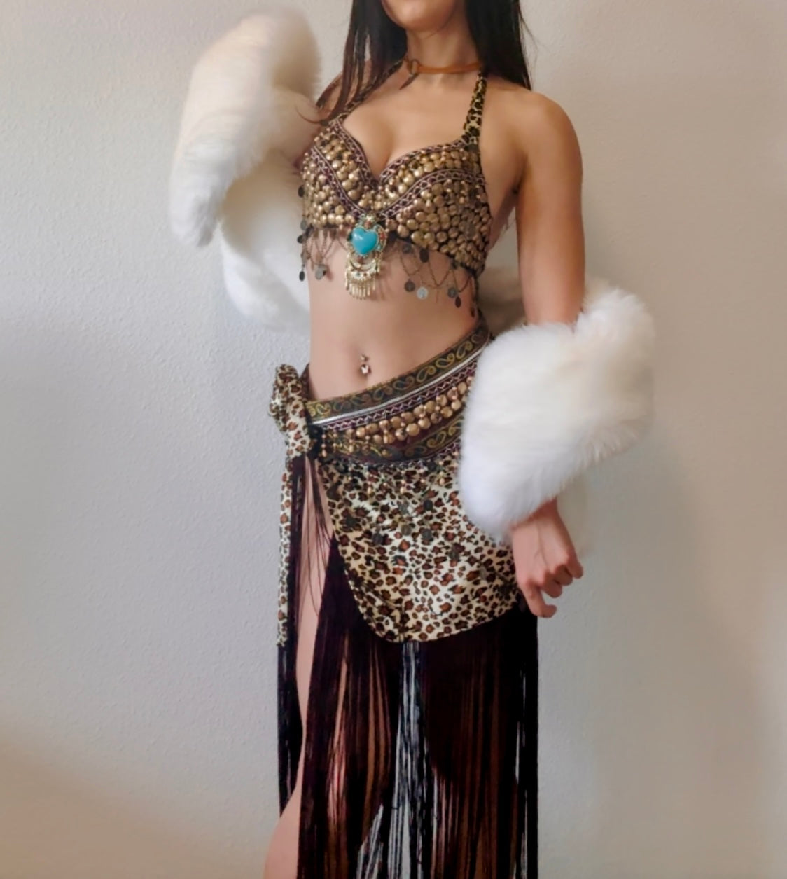 Seraphic Oasis Princess Rave Outfit | Bra + Wrap Skirt 2 Piece Festival Set