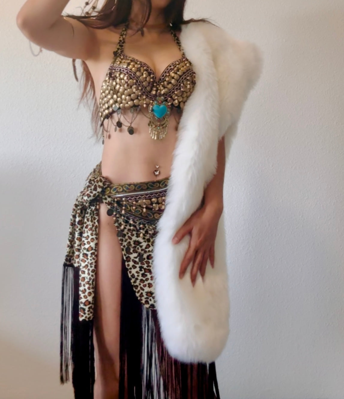 Seraphic Oasis Princess Rave Outfit | Bra + Wrap Skirt 2 Piece Festival Set