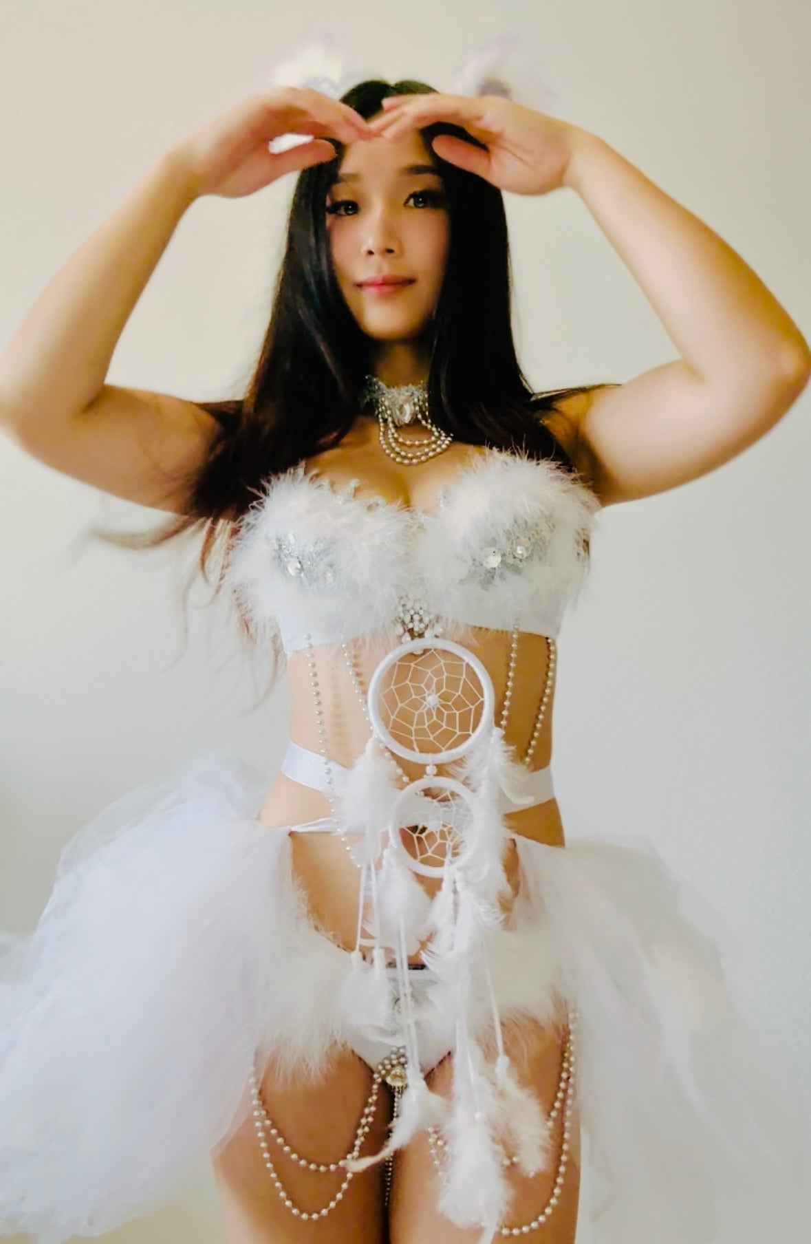 Dream Catcher Rave Set| Necklace + Bra + Panties + Tutu 4 pieces Festival Outfit