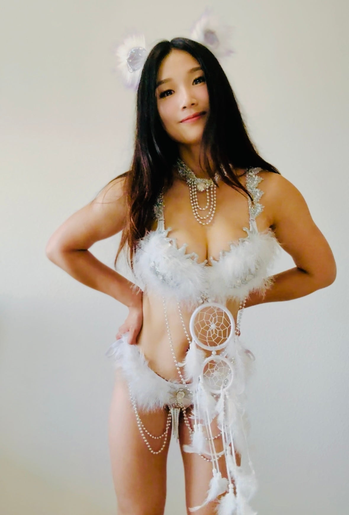 Dream Catcher Rave Set| Necklace + Bra + Panties + Tutu 4 pieces Festival Outfit